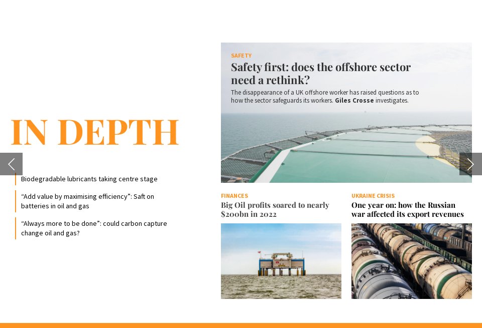 In Depth Offshore Technology Focus Issue March