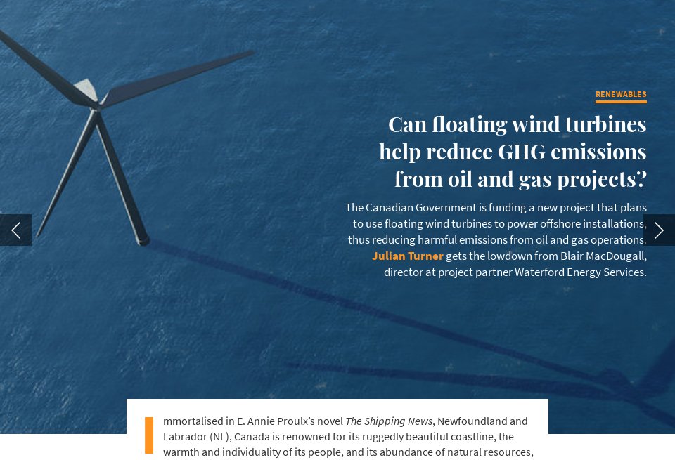Can floating wind turbines help reduce GHG emissions from oil and gas ...