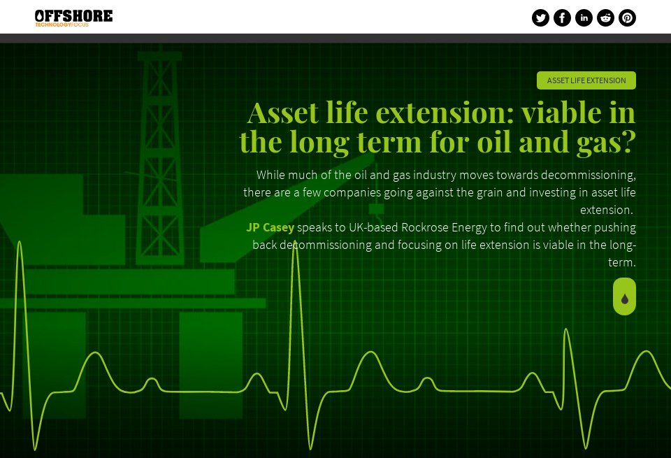 Asset life extension viable in the long term for oil and gas