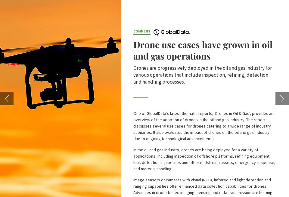 Drone use cases have grown in oil and gas operations Offshore