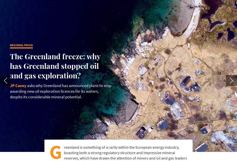The Greenland freeze why has Greenland stopped oil and gas exploration